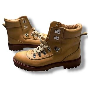 J. Crew Lightweight Leather Nordic Boot Light Caramel Tan Size 9